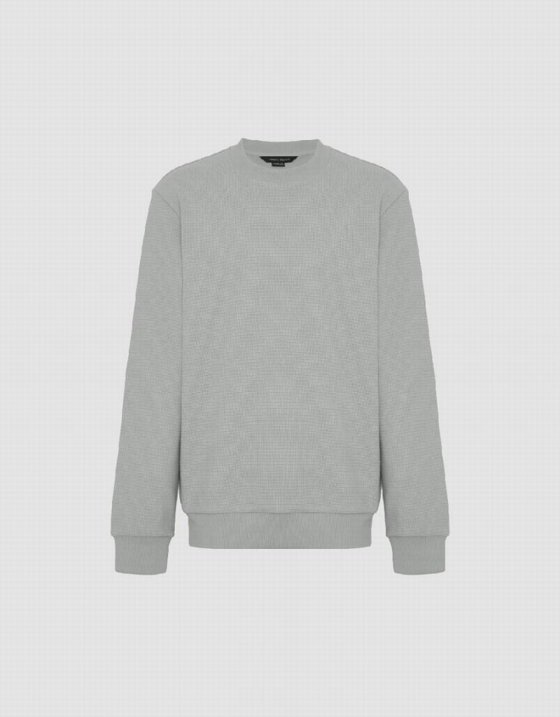 Sweats Urban Revivo Crew Neck Homme Grise Clair | VRA579MJ