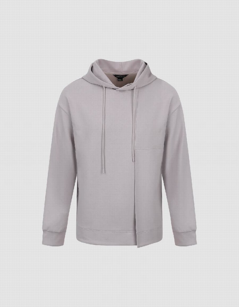 Sweats Urban Revivo Encapuchonné Droit Homme Violette | RKQ4118DR
