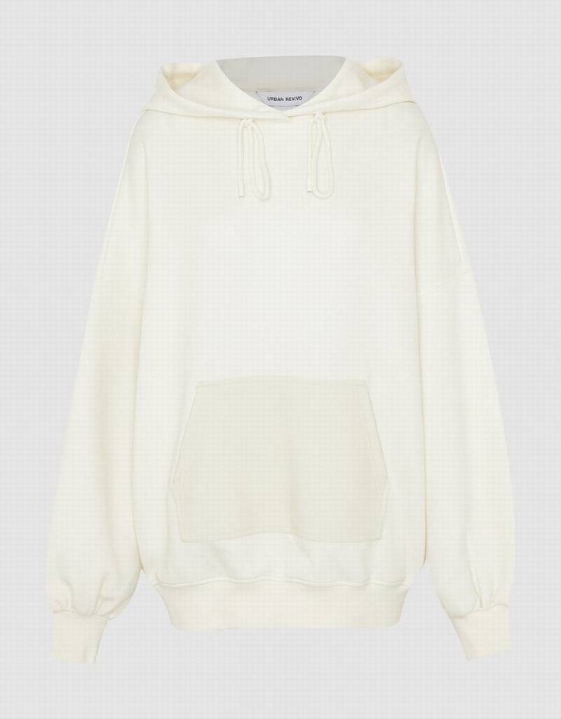 Sweats Urban Revivo Encapuchonné Oversized Femme Blanche | FYP5469WJ