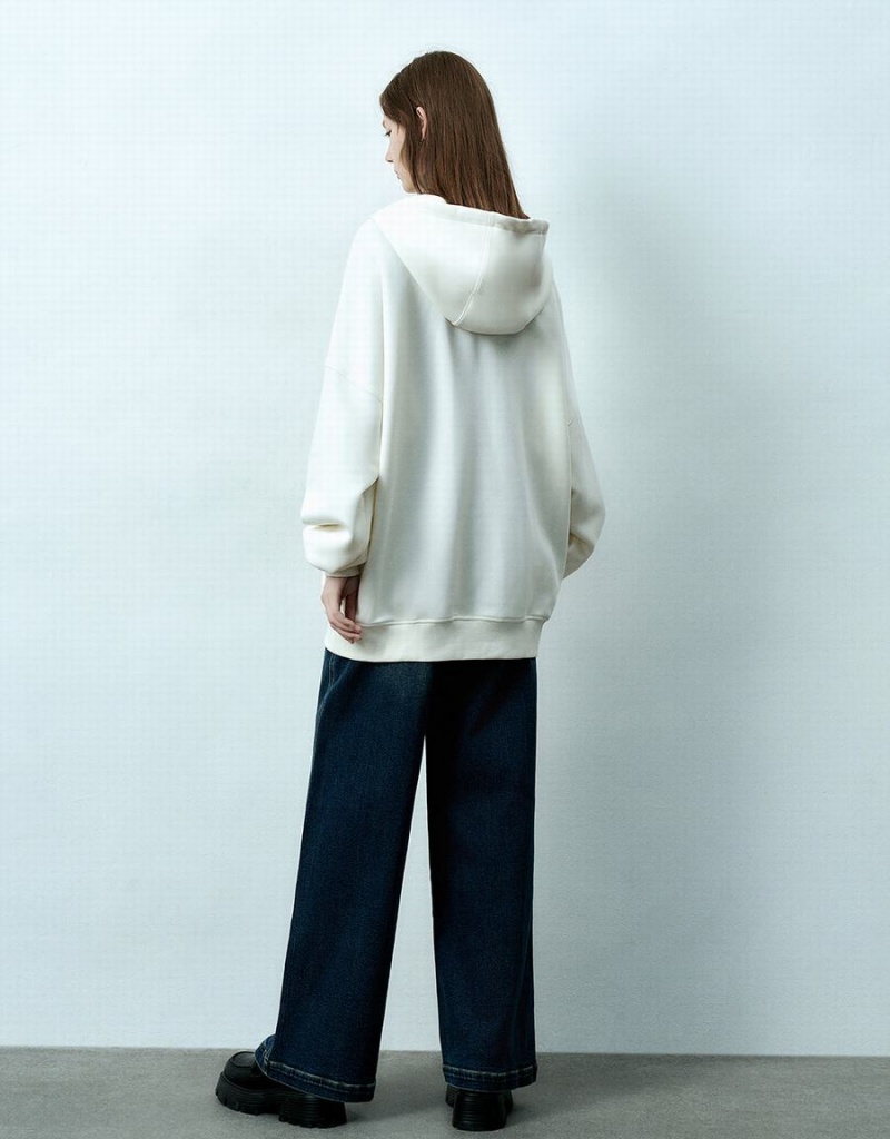 Sweats Urban Revivo Encapuchonné Oversized Femme Blanche | FYP5469WJ