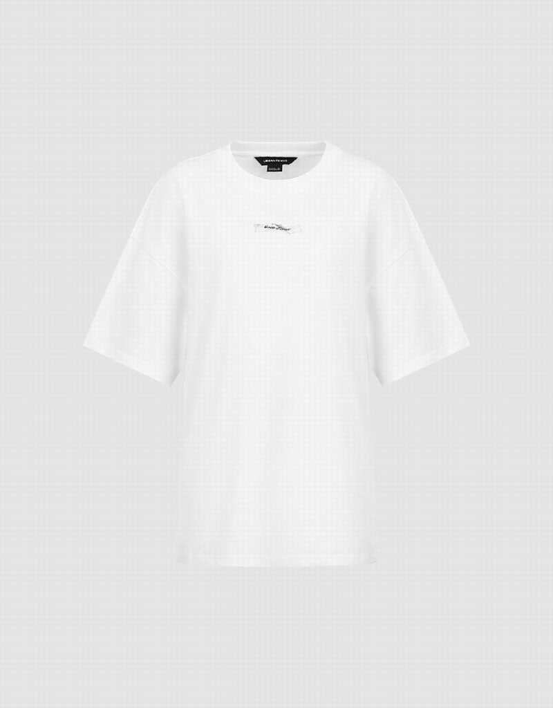 T Shirts Urban Revivo Loose Droit Femme Blanche | OHA2888VL