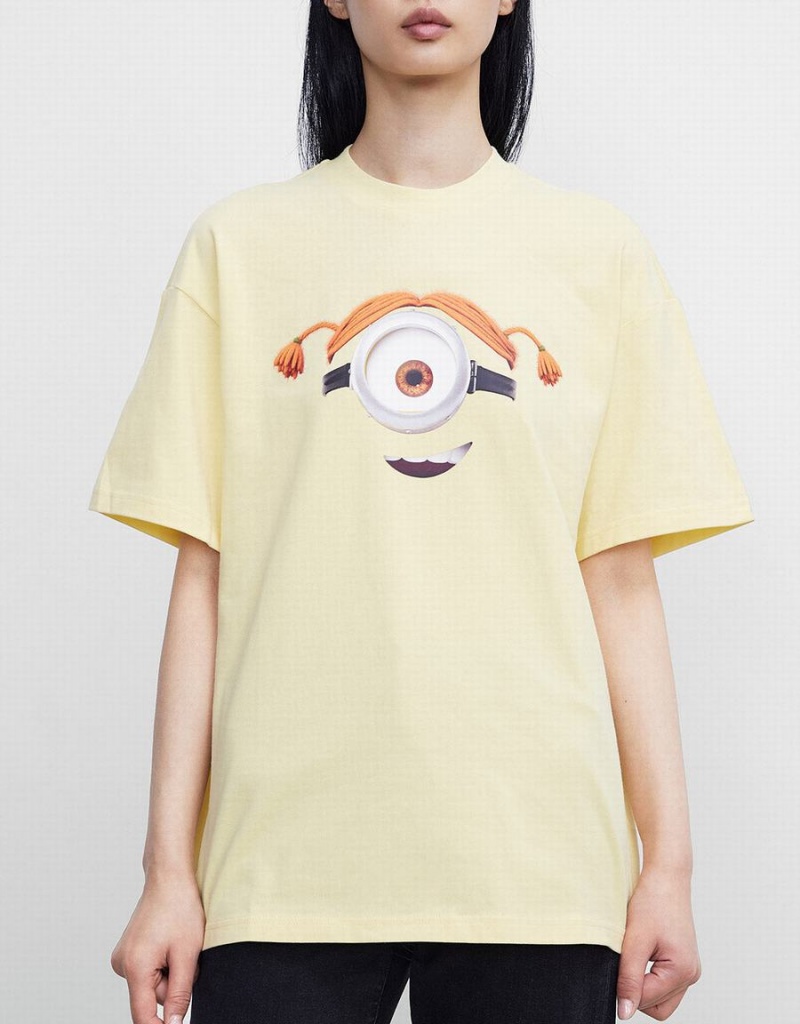 T Shirts Urban Revivo Minions Femme Jaune | PPB8561DY
