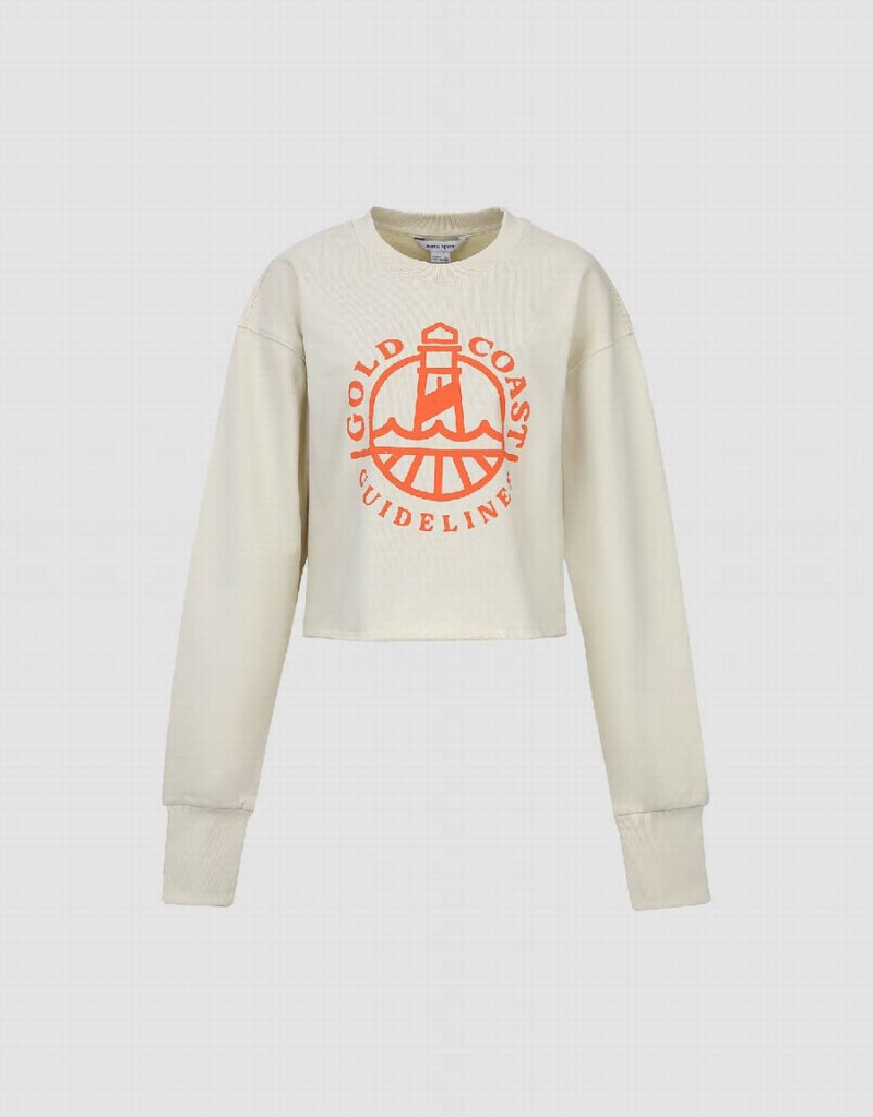 T Shirts Urban Revivo Printed Crew Neck Femme Blanche | PFT4293VH