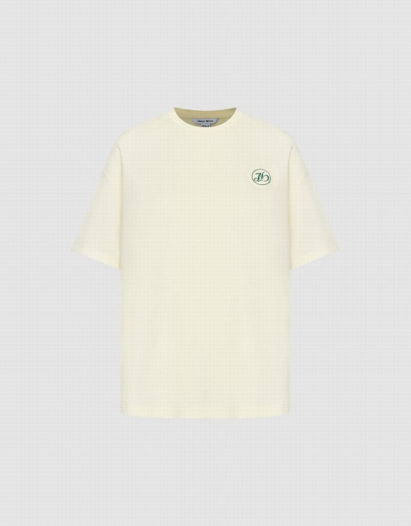 T Shirts Urban Revivo Printed Crew Neck Droit Femme Blanche | PCC2226EG