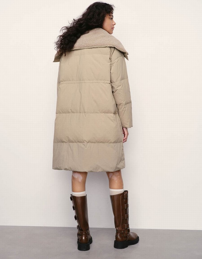 Veste Puffer Urban Revivo A-Line Femme Kaki | BCM4834GN