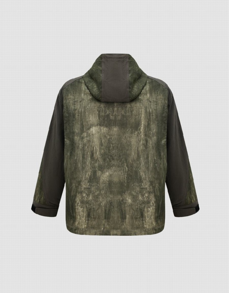 Veste À Capuche Urban Revivo Zippé Front Homme Vert | HSN8379AX