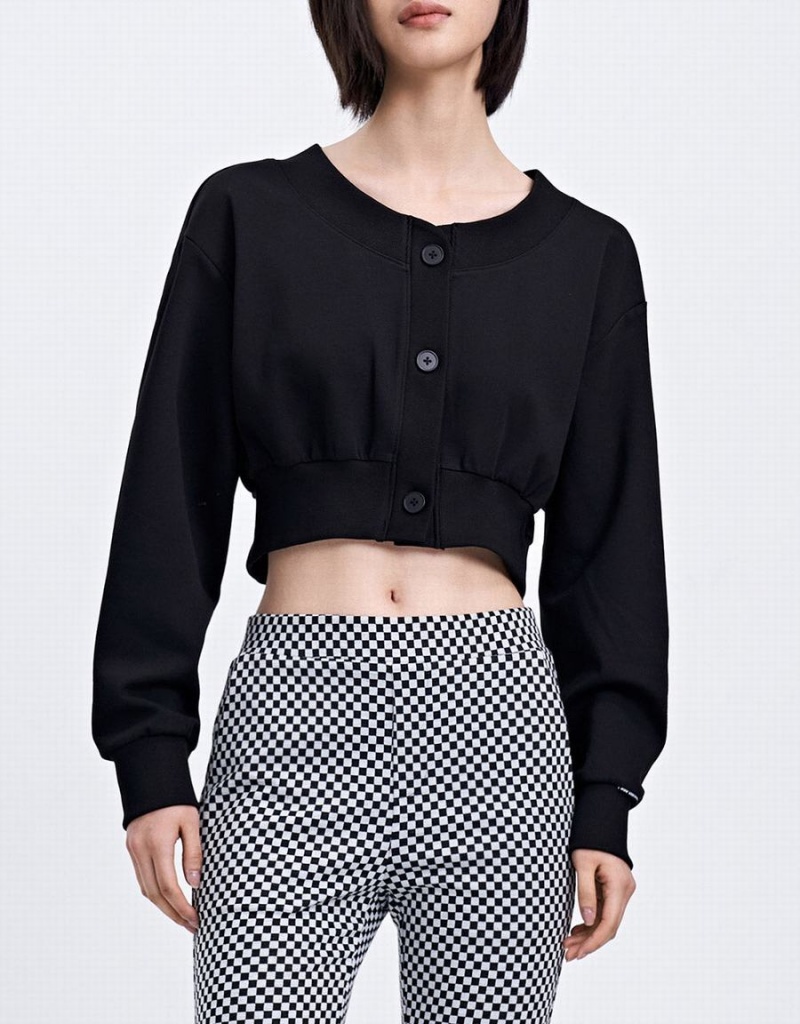 Vestes Urban Revivo Plain Button Front Femme Noir | BMW2296KP